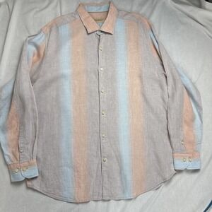 Tommy Bahama 100% Linen Shirt Men Button Down‎ Sz XL